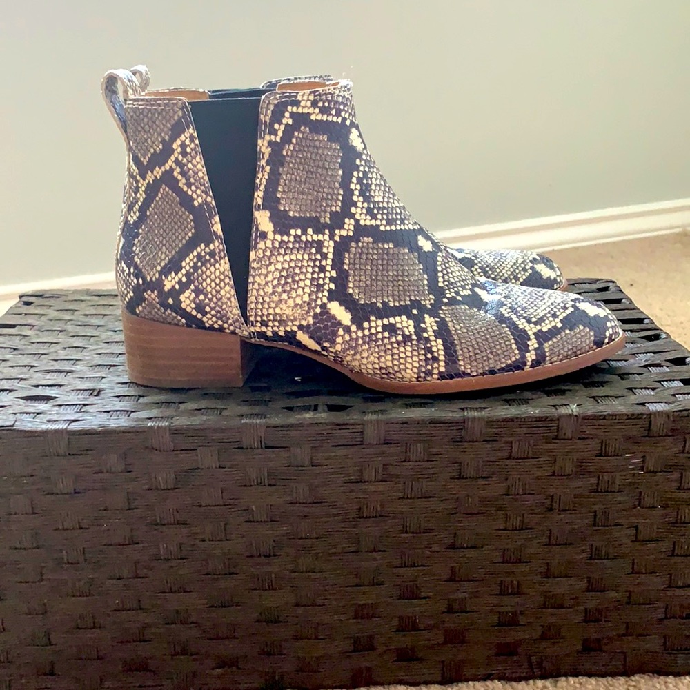 Madewell Snake Skin Booties